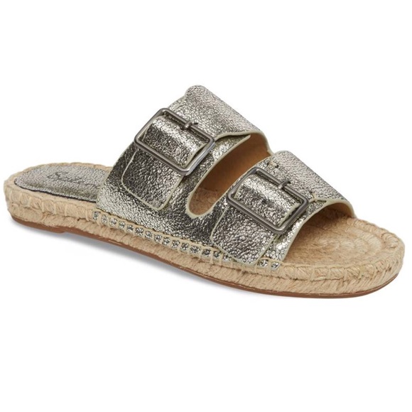 Splendid Shoes - Splendid Nickel Metallic Espadrille Sandals 8.5